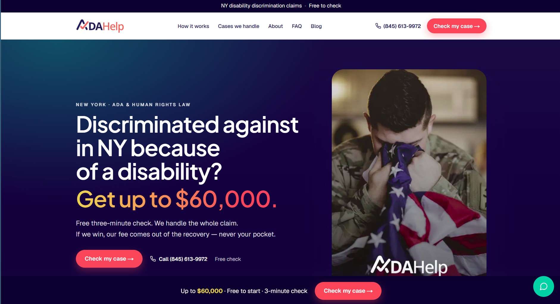 ADA Help intake portal