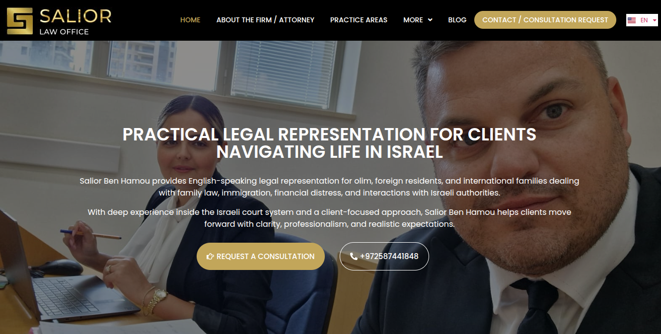 Salior Law Office website